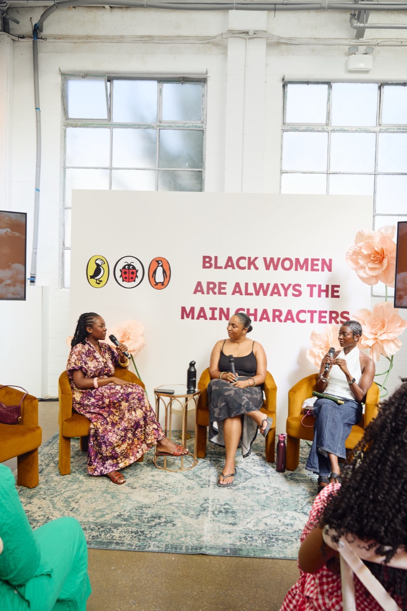Panellists on stage at the Penguin Random House session